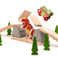 Bigjigs Rail T-Rex Bursting Bridge