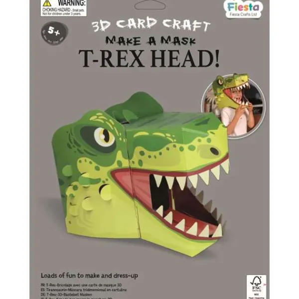 Fiesta Crafts T-Rex Head 3D Mask Card Craft Kit