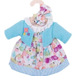Bigjigs Toys Turquoise Cardigan and Dress (for Size Medium Doll)