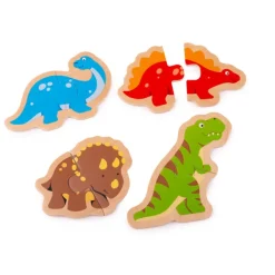 Bigjigs Toys Two Piece Puzzles - Dinosaur