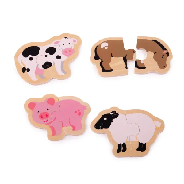 Bigjigs Toys Two Piece Puzzles (Farm)