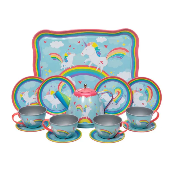 Schylling Unicorn Tin Tea Sets