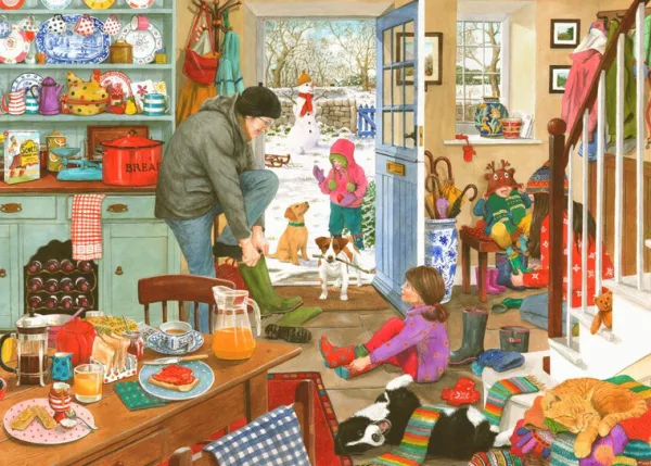 House of Puzzles Woolly Hats & Wellies - 1000 Piece Jigsaw Puzzle